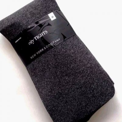 Tights NY & Company NWT Womens Sz Med Black Stretch Church Office Work Wear Warm